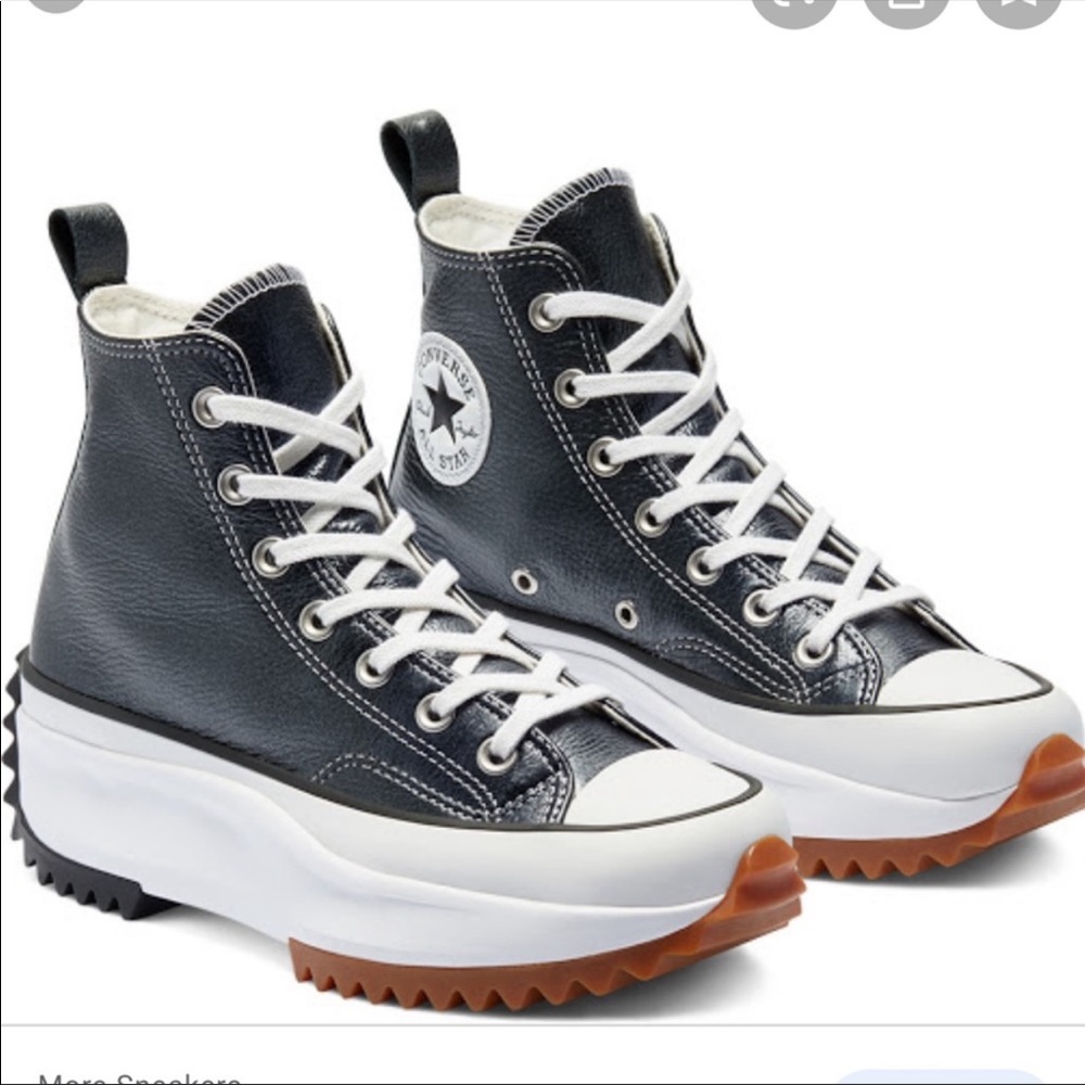 Converse Black and White Platform Sneakers